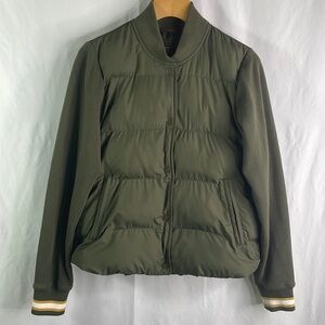 Abercrombie and Fitch quilted varsity bomber style jacket